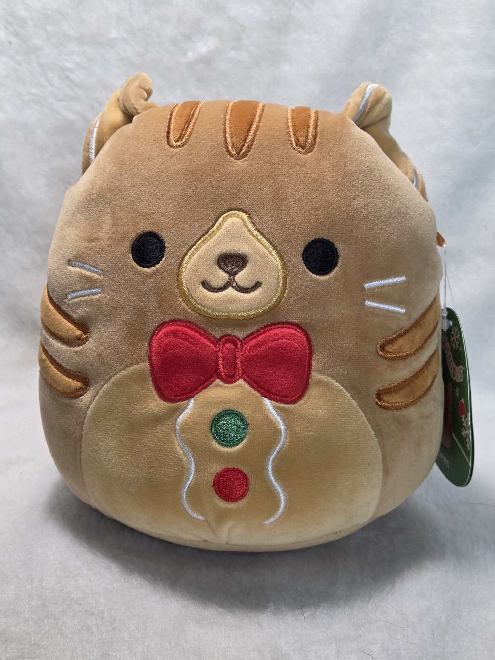 JONES Squishmallows 7.5" Gingerbread Cookie Cat Christmas Holiday Stuffed Toy